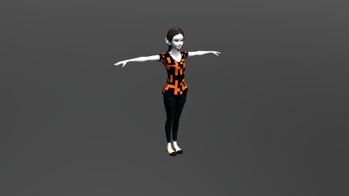 Female Character 3D Model