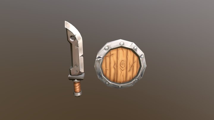 hand paint weapon 3D Model