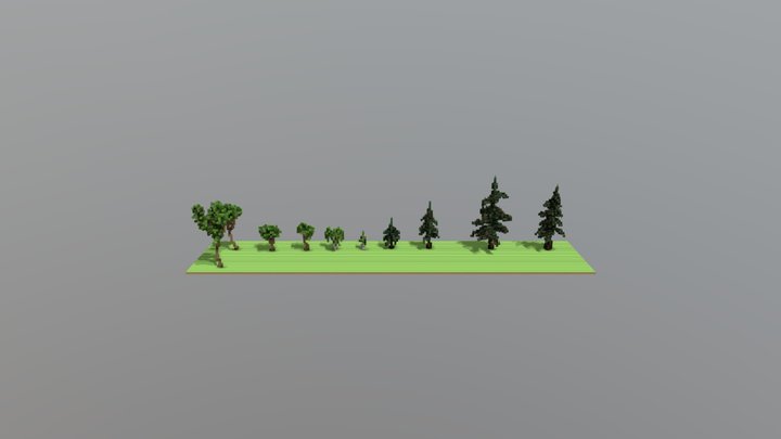 Different trees by dvneq 3D Model