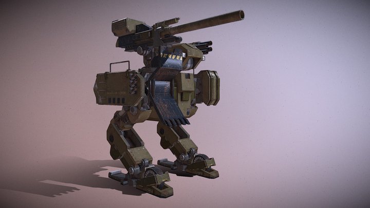 War Mech Rigged 3D Model