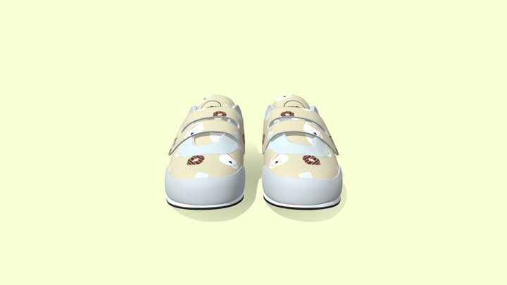 健走鞋-小童-分片式 3D Model