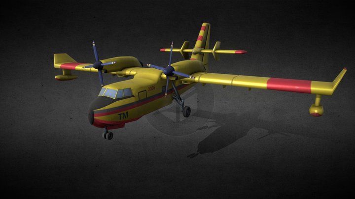 AIRPLANE Bombardier 415 3D Model
