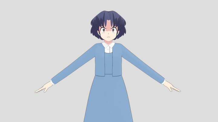 Ranma 1/2 (2024) - Tendo Akane (Short Hair) 3D Model