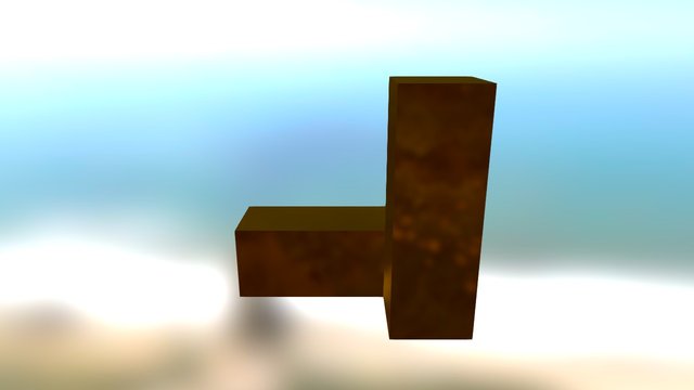 Puzzle Cube Brown Part AK 3D Model