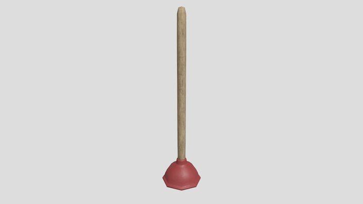 Plunger low poly 3D Model