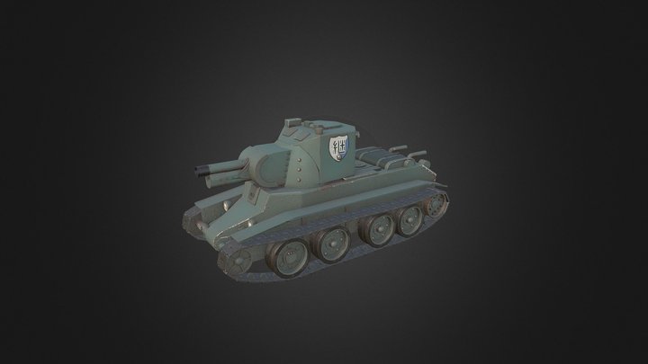 BT-42 Girls und Panzer Version 3D Model