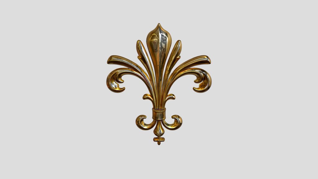 Golden fleur-de-lis ornament