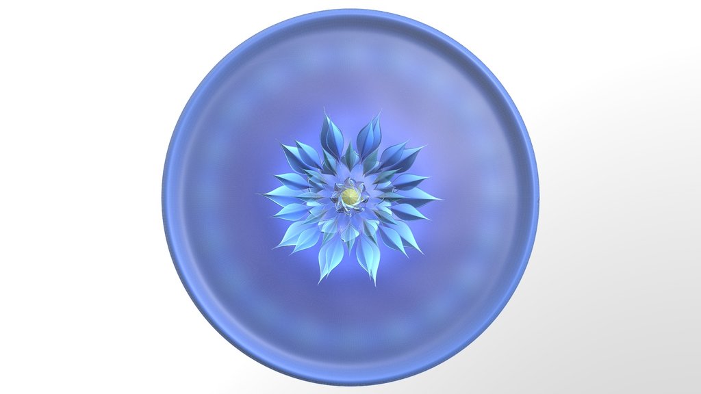 Egyptian Blue Lotus Plate III — Solar Bloom