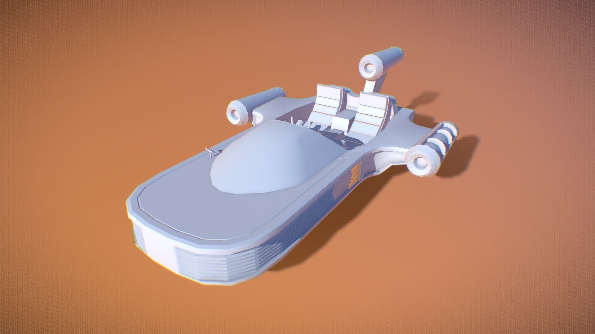 X - 34 Landspeeder - 3d Model By Finlayerskine (@finersk) [c8566cc 