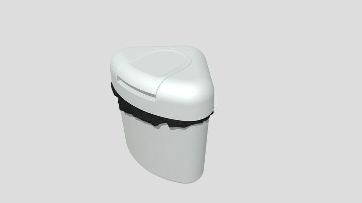 Japanese Toilet Trush Box 3D Model