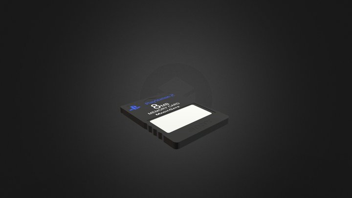 high detail PS2 Memory card 3D Model