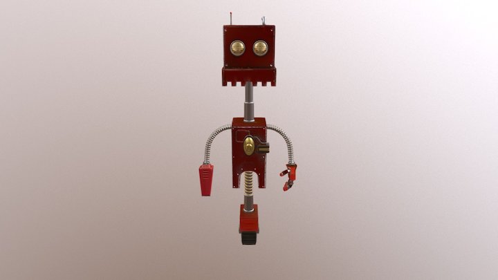 Robot substance painted 3D Model
