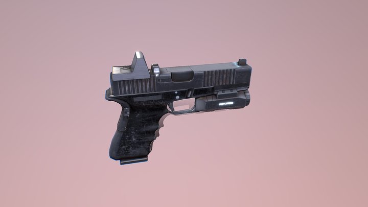 戰術手槍_仿_練習 3D Model