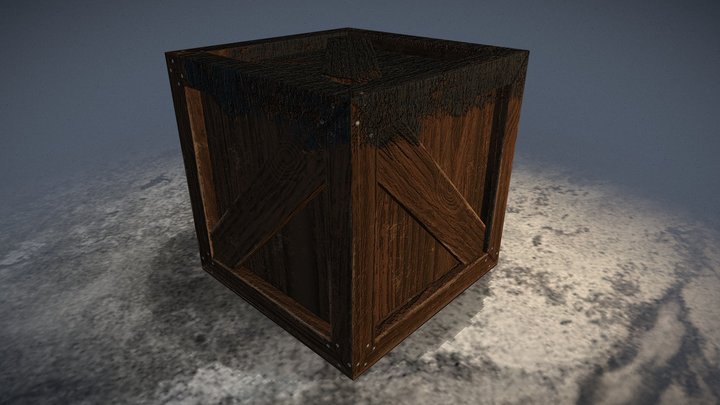 Burnt Crate 3D Model