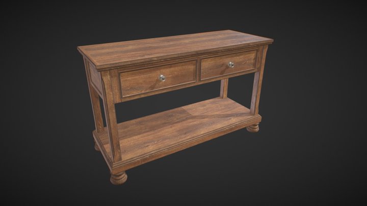Wooden Console for entrance hall 3D Model