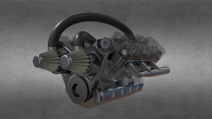 Car Engine 3D Model