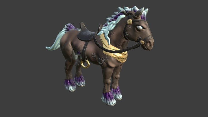 Horse cartoon 3D Model