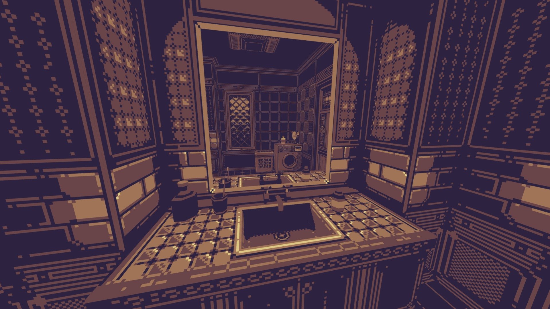 Creepy Pixel-Art Bathroom - 3D model by MaxDeaconVR [c85ebe8] - Sketchfab