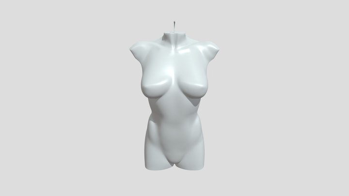 Female torso-shaped candle 3D Model
