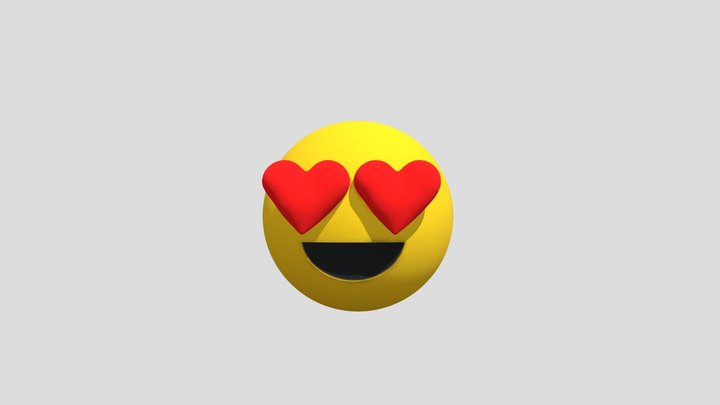 Love eyes emoji 3D Model