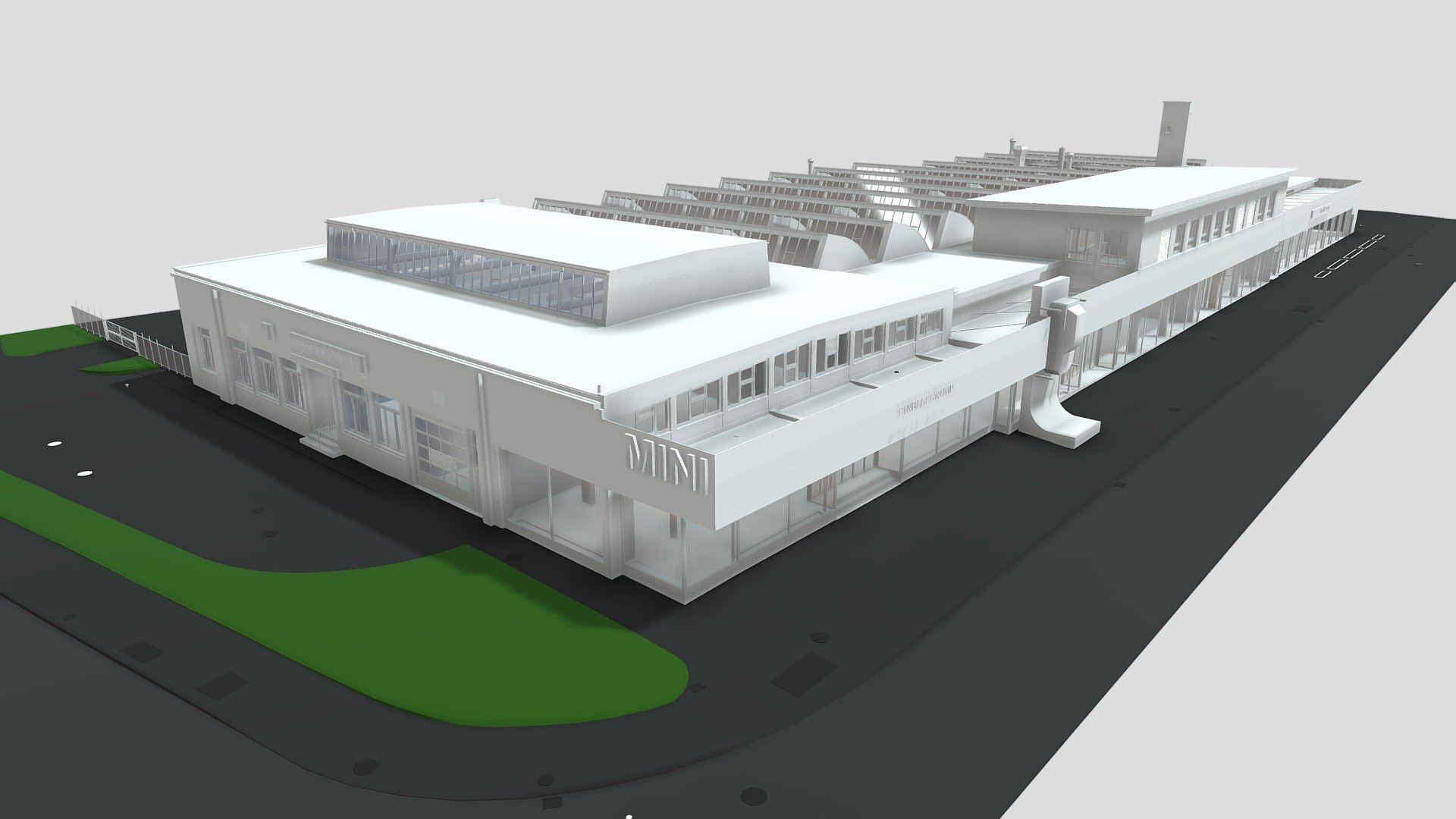 Zürich ZH, Gewerbebau "Binellei Automobile" — Sketchfab embed 3D viewer