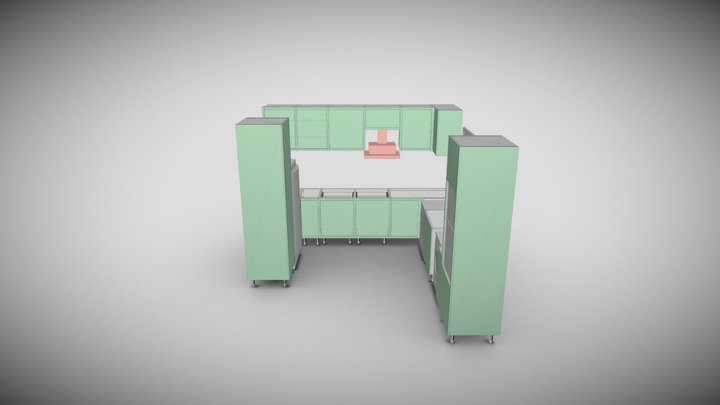 keysoe kitchen_NEW DOORS 3D Model