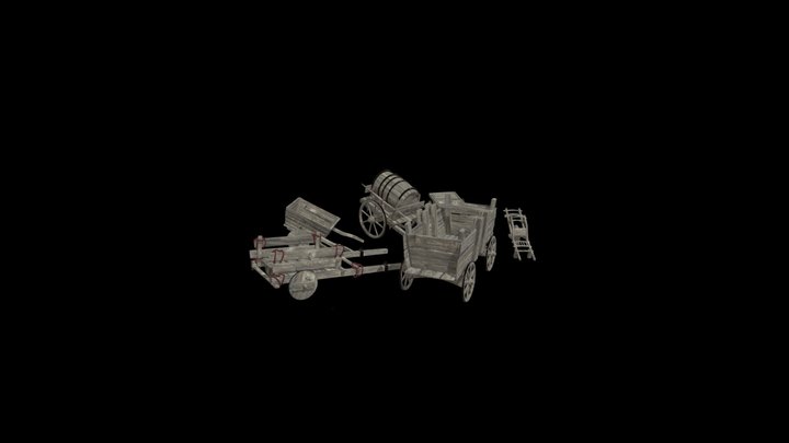 Cart Medieval Pack 3D Model