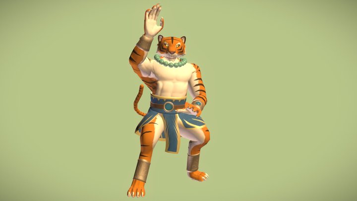 Tiger Man 3D Model