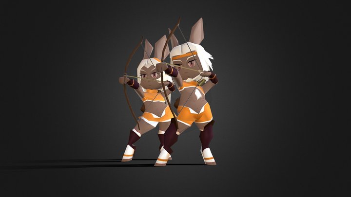 Archer Viera - Male and Female 3D Model