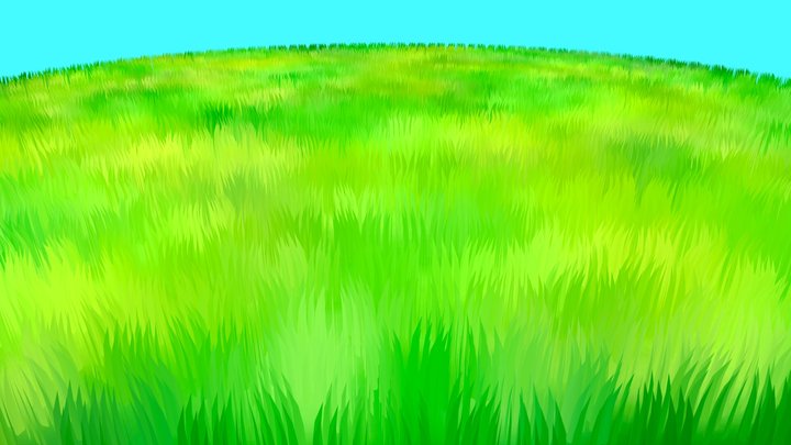 ⬇️ Anime Stylized Grass Summer 3D Model