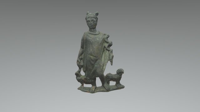Statue of Roman God Mercury 3D Model