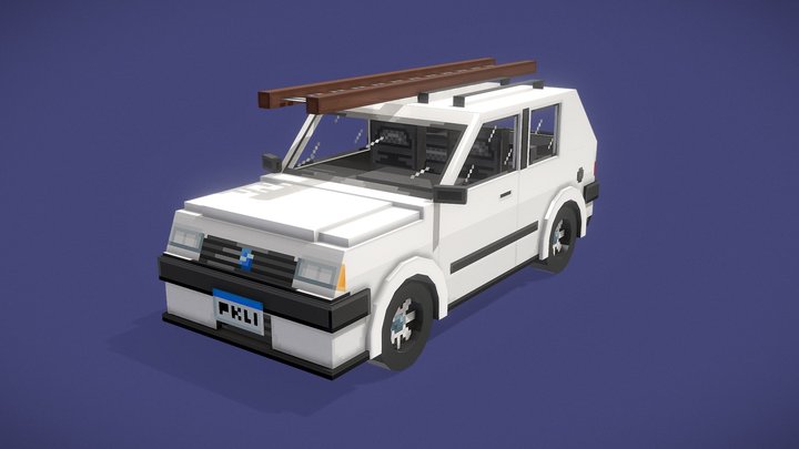 Fiat Uno 2007 | Low Poly | Minecraft 3D Model