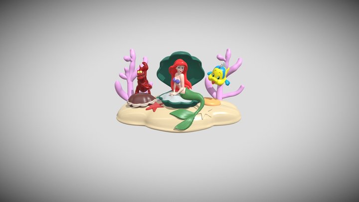 Little Mermaid Diorama 3D Model