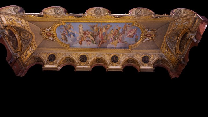 Louvre Museum. Ceiling of Room 414 3D Model