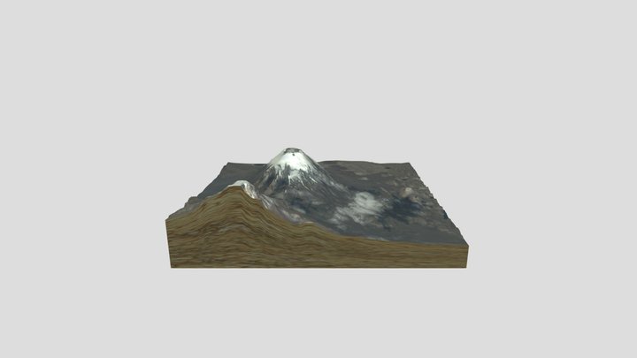 Parinacota volcano Chile Bolivia 3D Model