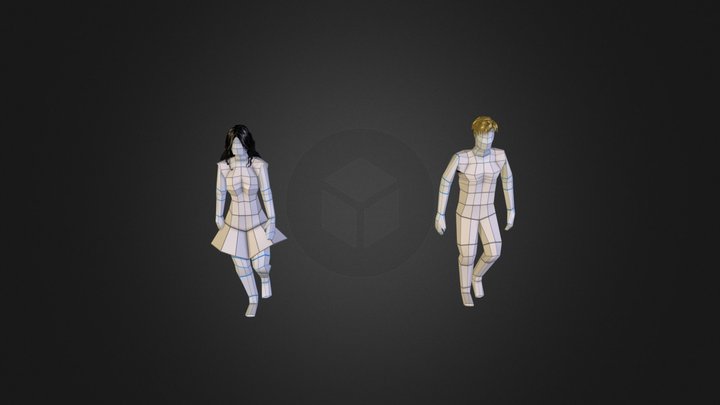 Low-Poly Male & Female(Free) 3D Model