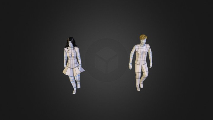 Low-Poly Male & Female(Free) 3D Model