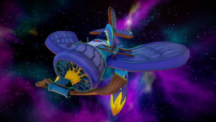 Flying Circus- Stylized Air Plane DAE 3D Model