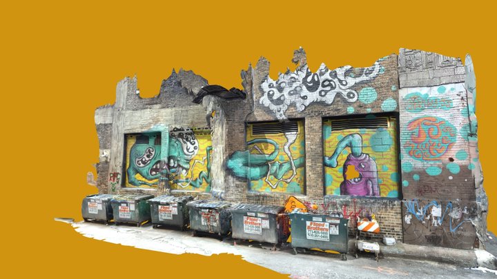 Dumpster Alley-poly 3D Model