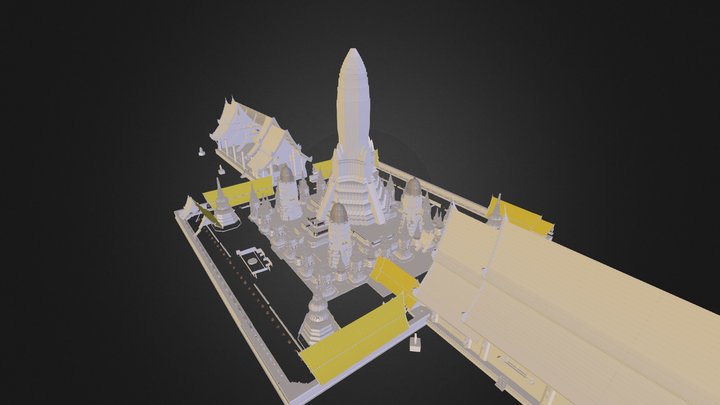 Wat Mahathat 3D Model