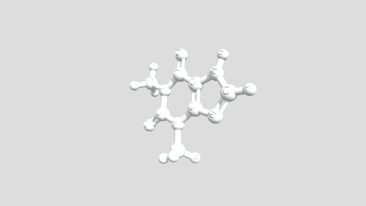 Theophylline 3D Molecular Model — CAS 58-55-9
