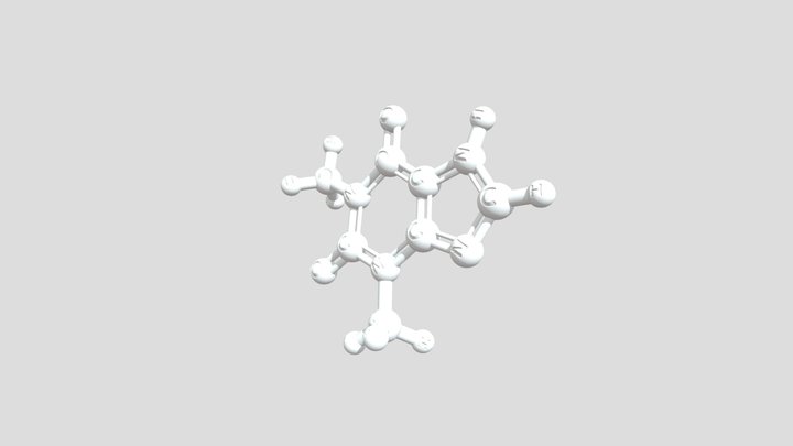 Theophylline 3D Molecular Model — CAS 58-55-9