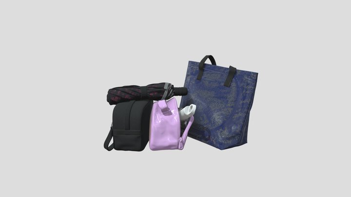 Bags and umbrella clutter – Modello 3D gratuito STL