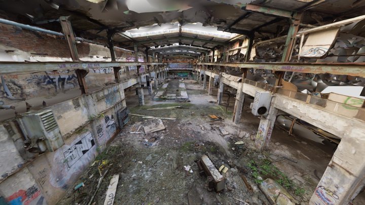 Abandoned factory hall, Chemnitz 3D Model