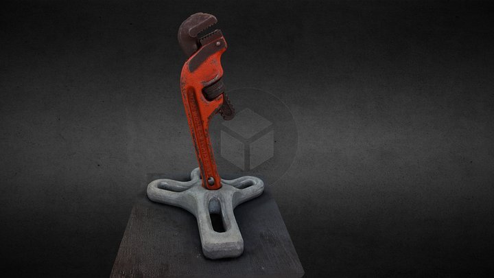 Modelo 3D de Llave Stilson 3D Model