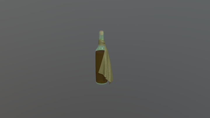 1940s Wine Bottle Molotov 3D Model