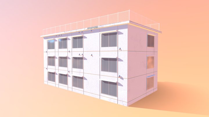 Japan Small Building - Modular 3D Model