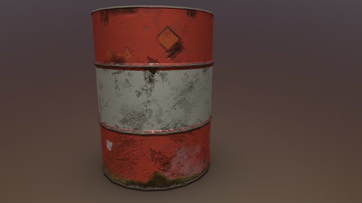 Old rusty barrel 3D Model