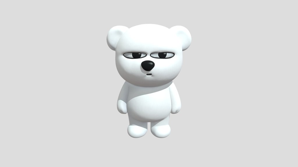 Stylized white bear figurine