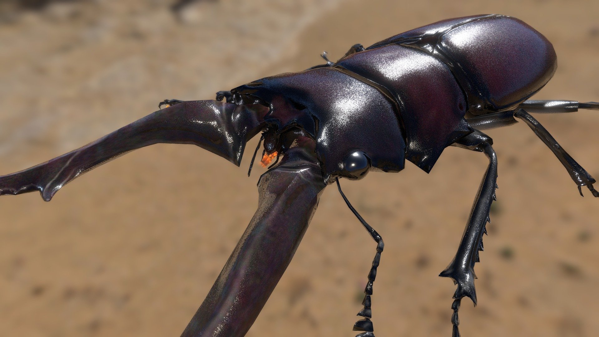 Prosopocoilus giraffa — Sketchfab embed 3D viewer